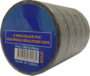 Black Insulation Tape 5 Pack $9.00
